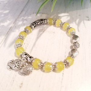 Valentines Day Gift Gemstone Bracelet with Charms